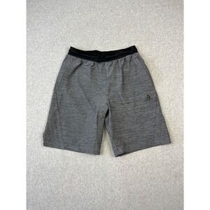 Adidas Axis 20 Shorts Mens M Heather Gray‎ Woven Elastic Waist Drawstring 9"